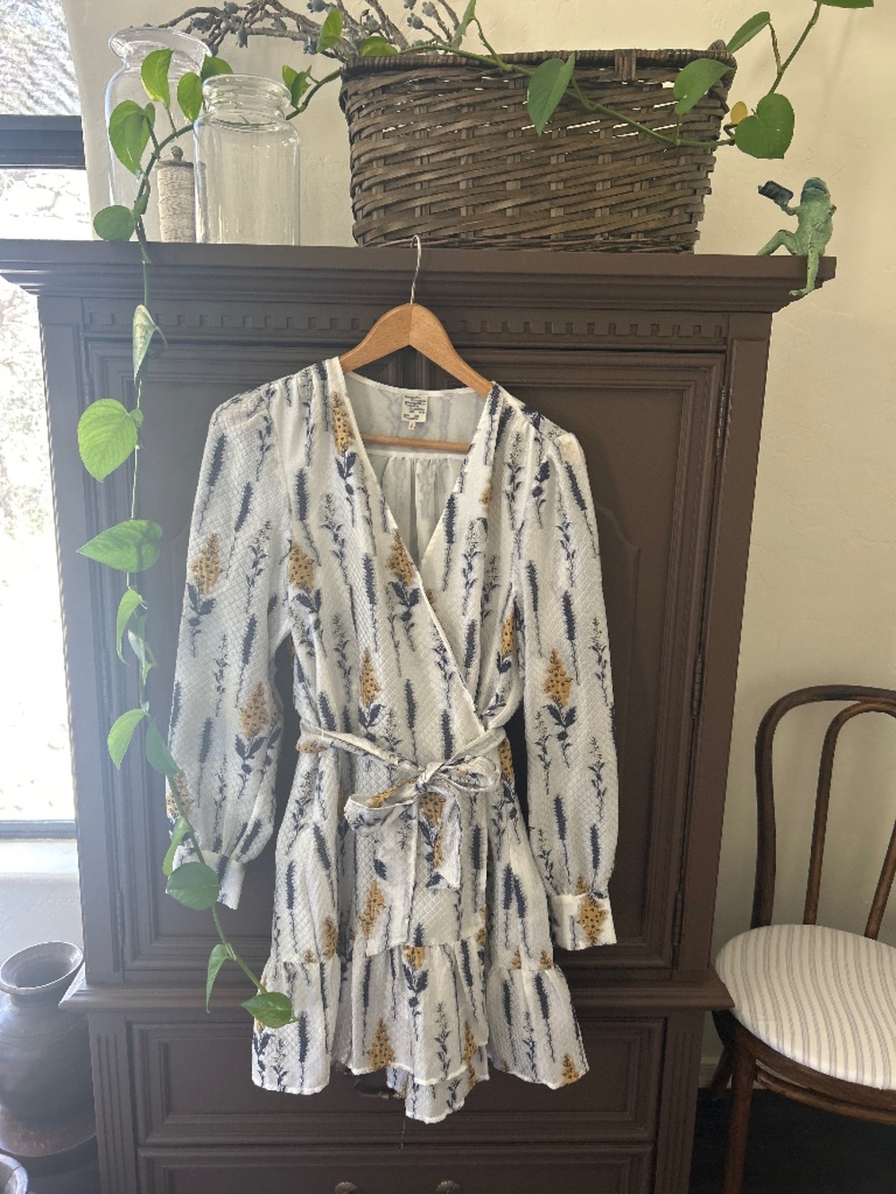 Baby blue floral dress